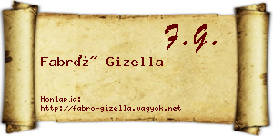 Fabró Gizella névjegykártya