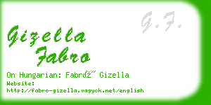 gizella fabro business card